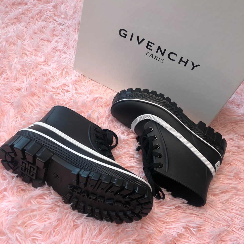 Givenchy Black/White Combat Boots